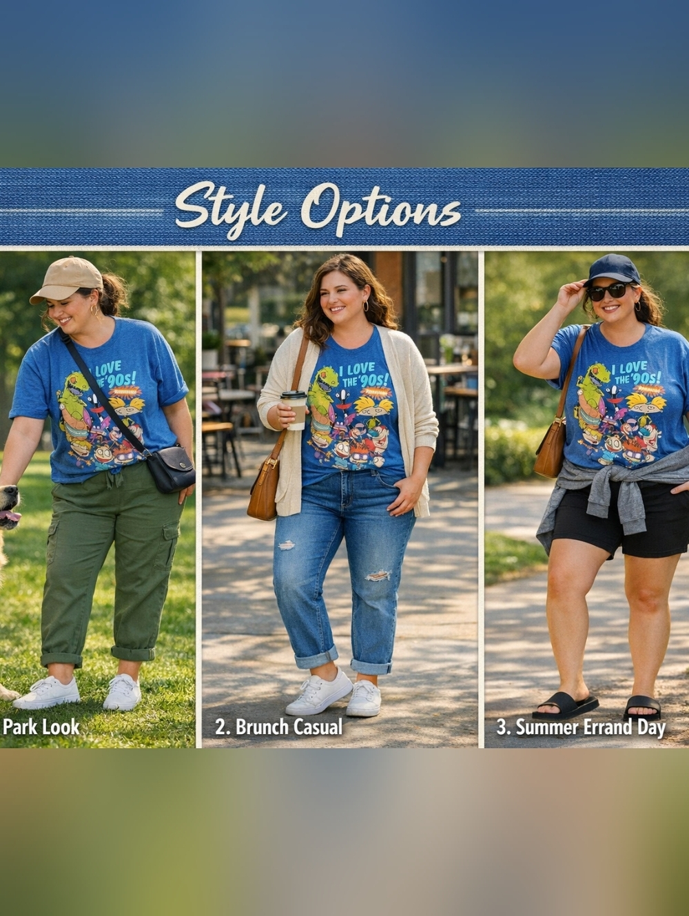 Nickelodeon 'I Love the '90s' Blue Plus Size Graphic Tee Size XXL